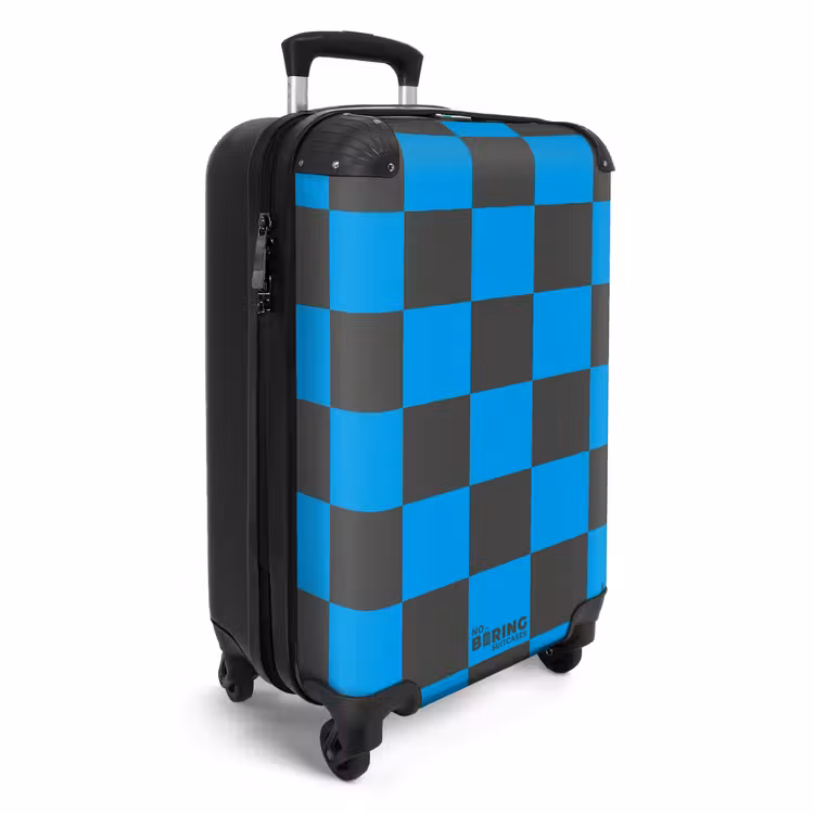 Koffer - Squares - Zwart/Blauw — 4