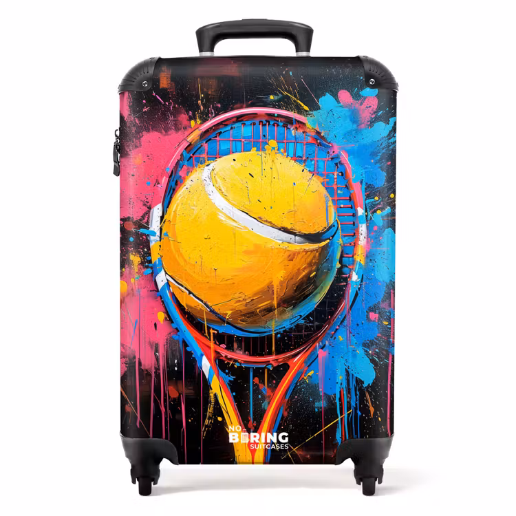 Koffer - Graffiti tennis racket met bal — 1
