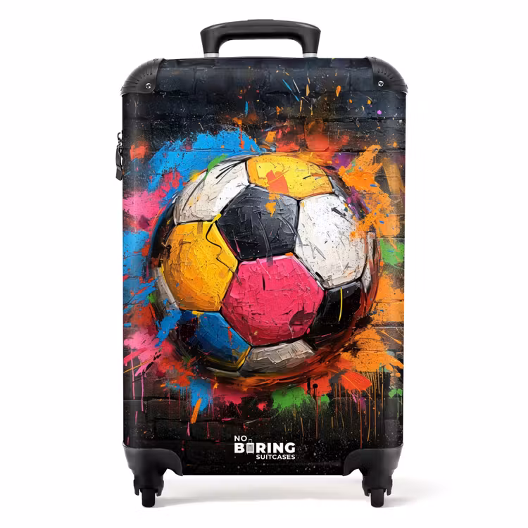 Koffer - Graffiti voetbal met felle kleuren — 1