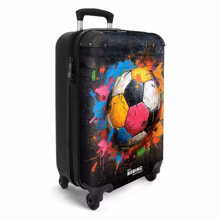Koffer - Graffiti voetbal met felle kleuren — 4