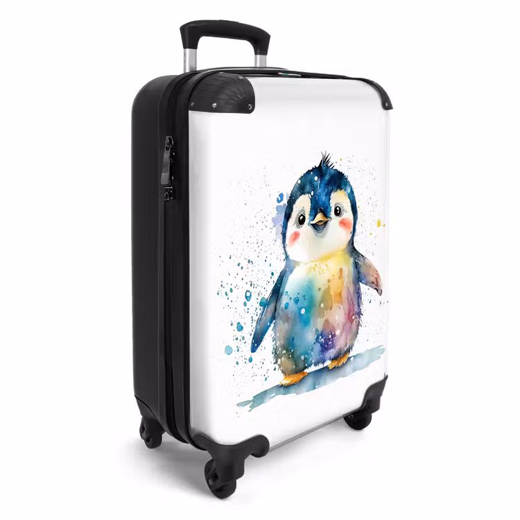 Koffer - Pinguïn - Regenboog - Waterverf - Dieren - Kinderen — 4