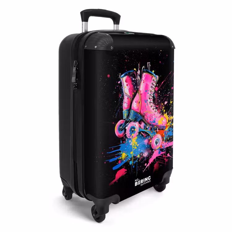 Koffer - Roze rolschaatsen met verf — 4