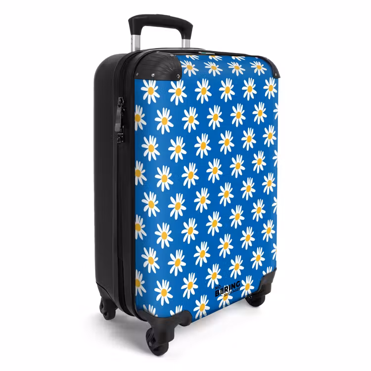 Koffer - Vintage bloemenpatroon - Blauw — 4