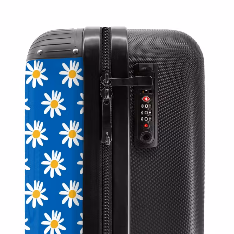 Koffer - Vintage bloemenpatroon - Blauw — 5