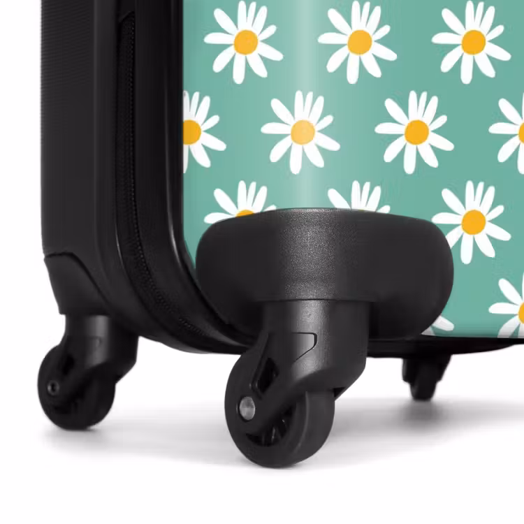 Koffer - Vintage bloemenpatroon - Groen — 6