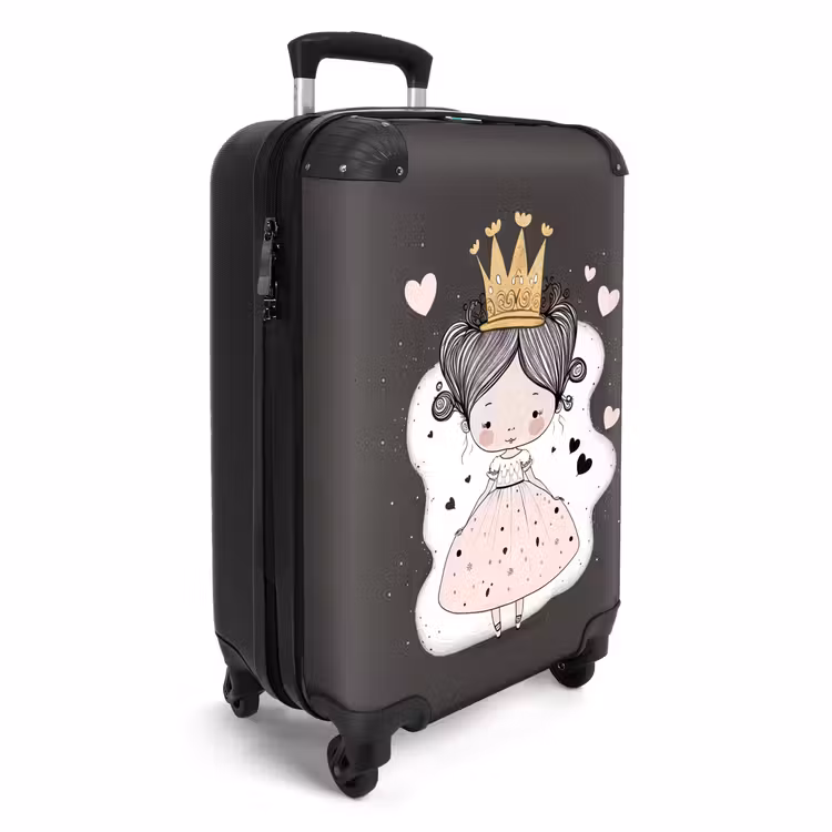 Koffer - Kleine prinses op zwarte achtergrond — 4