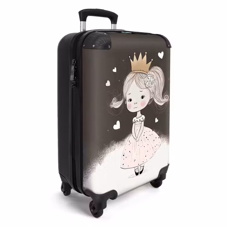 Koffer - Verlegen prinses met bloem — 4