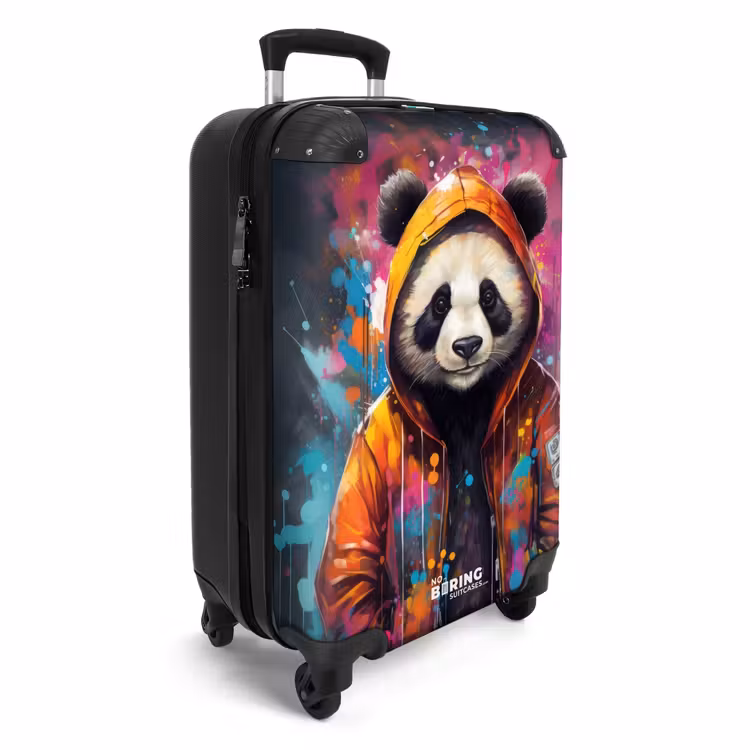 Koffer - Panda met Oranje Jas en Verfspetters — 4