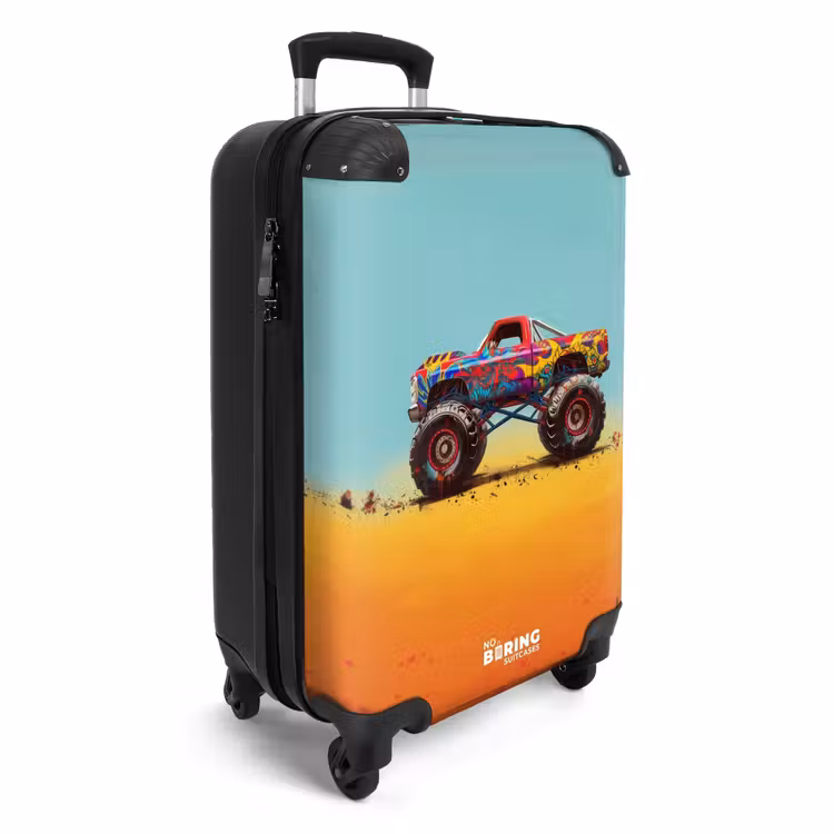 Koffer - Monstertruck met Graffiti Print in het Zand — 4