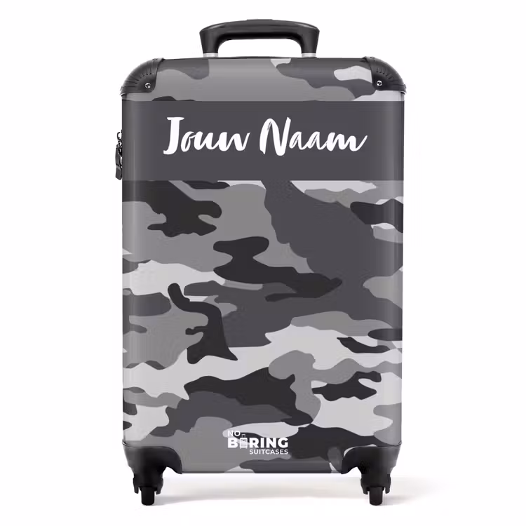 Koffer met naam - Camogrijs — 1