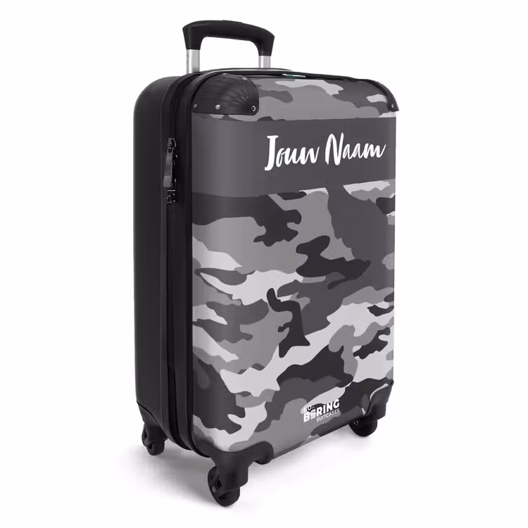 Koffer met naam - Camogrijs — 2