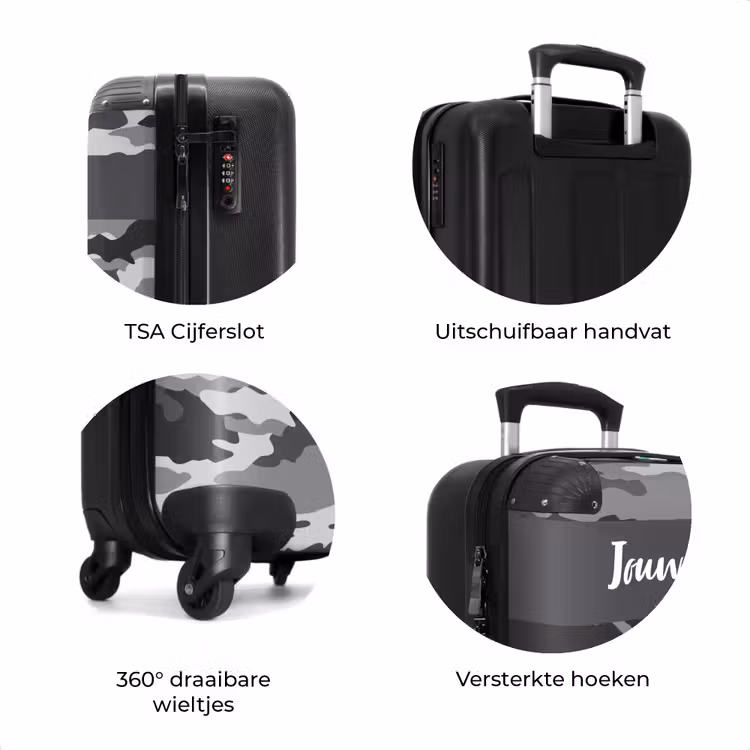 Koffer met naam - Camogrijs — 7