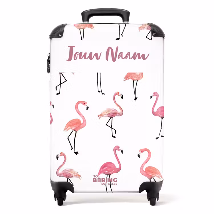 Koffer met naam - Flamingo feestje — 1