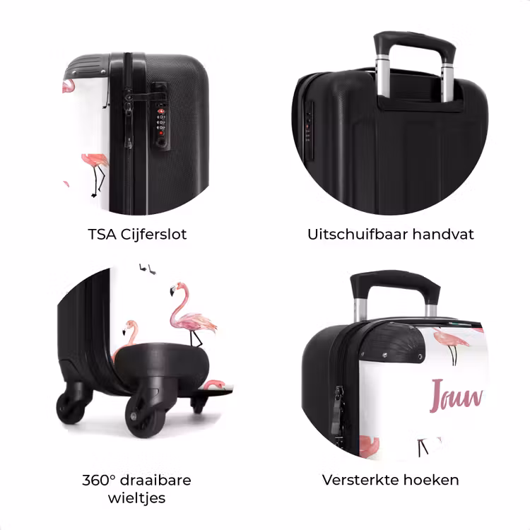 Koffer met naam - Flamingo feestje — 7