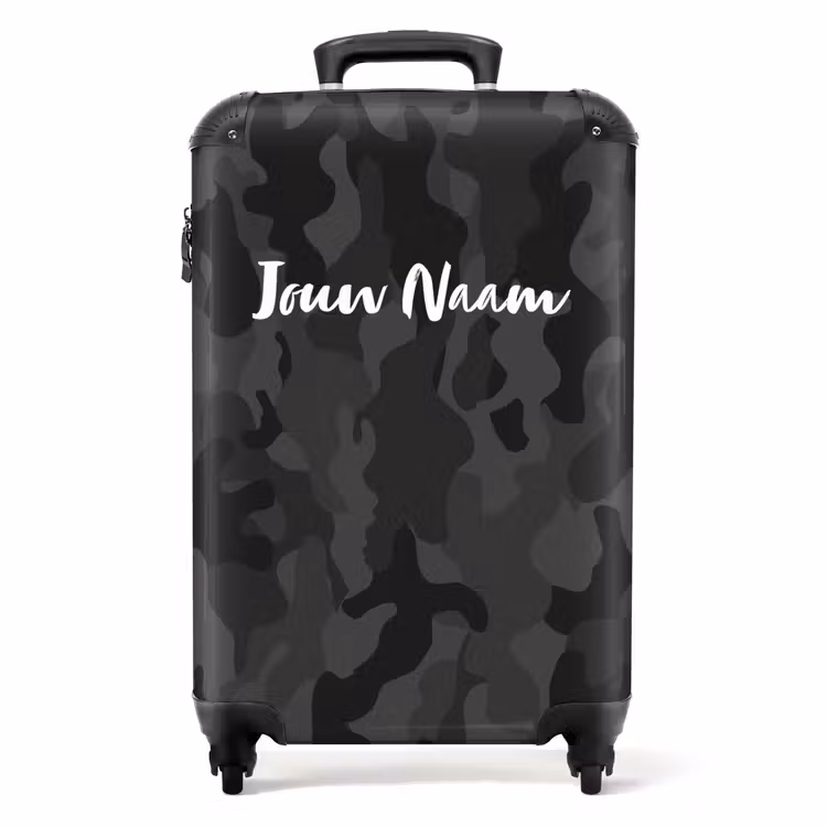 Koffer met naam - Groene camouflage print — 1