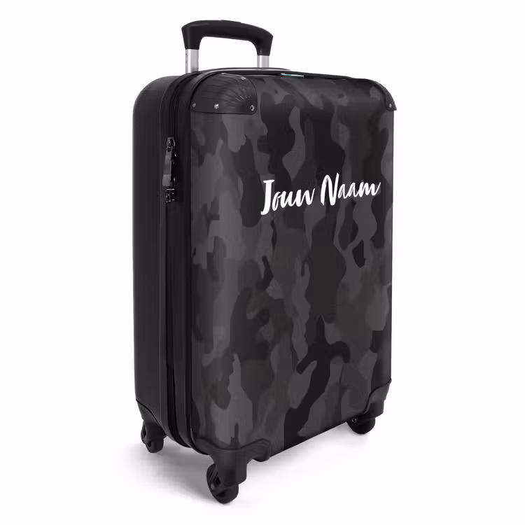 Koffer met naam - Groene camouflage print — 2