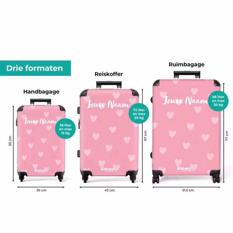 Koffer met naam - Hartjesritme — 8