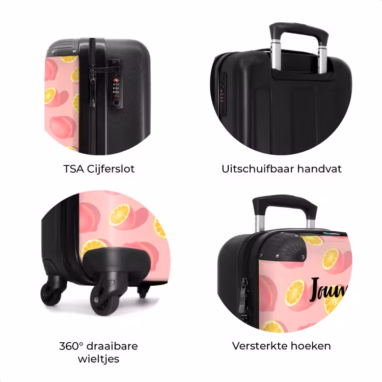 Koffer met naam - Pink limoncello — 7