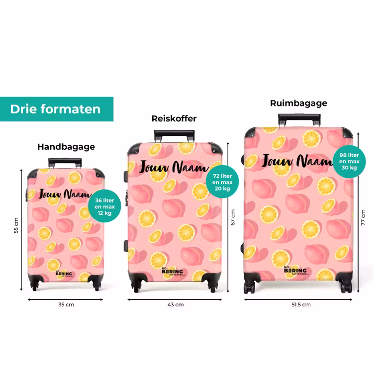 Koffer met naam - Pink limoncello — 8