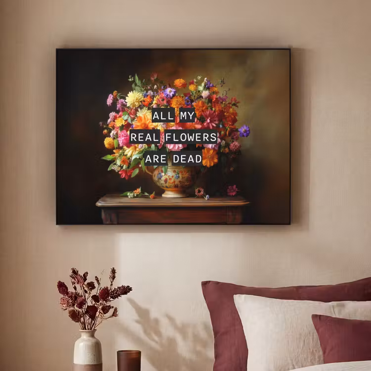 Art Frame - Kleur - Bloemen - Vintage - Bloemenvaas — 2