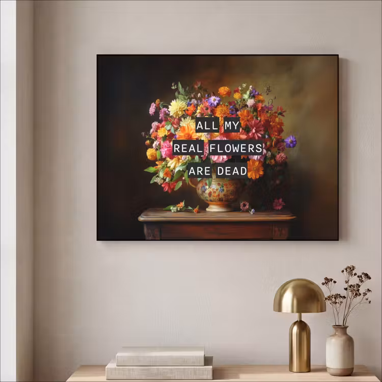 Art Frame - Kleur - Bloemen - Vintage - Bloemenvaas — 3