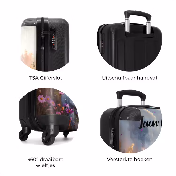 Koffer met naam - Lavendel lentehoorn — 7