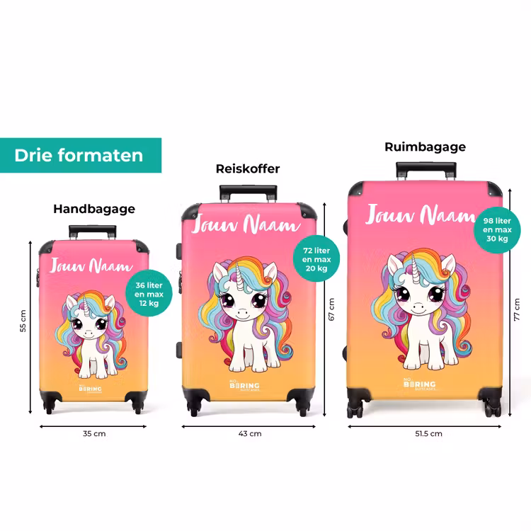 Koffer met naam - Regenboograkkertje — 8