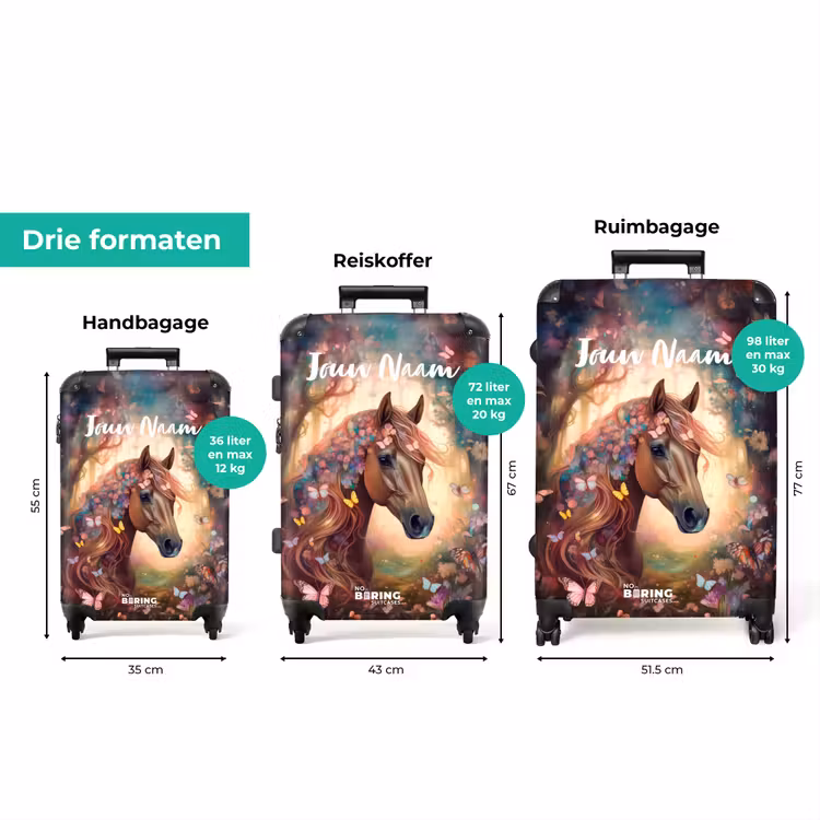 Koffer met naam - Vlindermerrie — 8