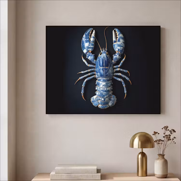 Art Frame - Kreeft - Delftsblauw - Schild - Stoer — 3