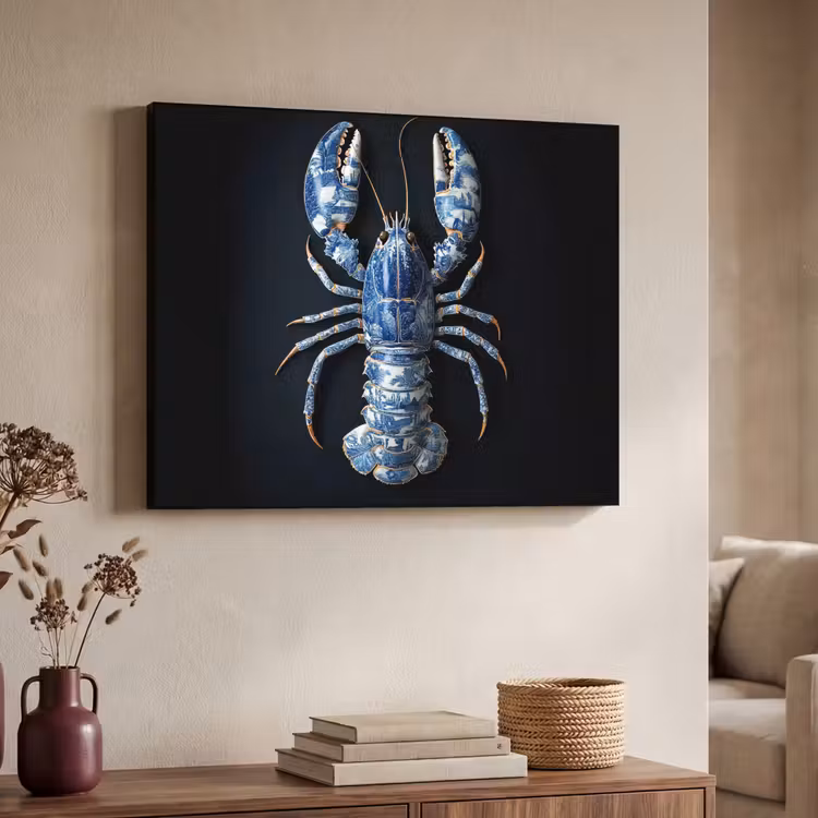 Art Frame - Kreeft - Delftsblauw - Schild - Stoer — 4