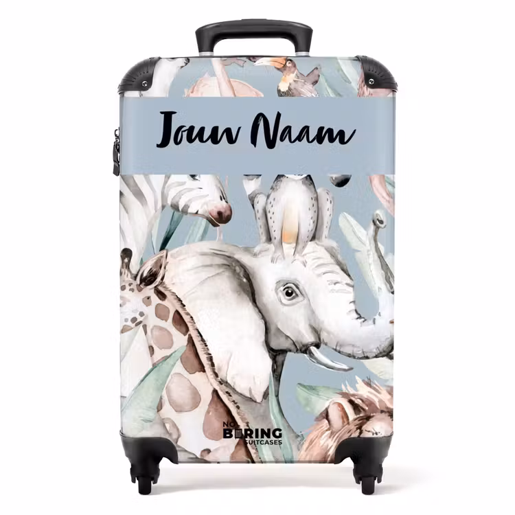 Koffer met naam - Jungle in Lichte Kleuren — 1