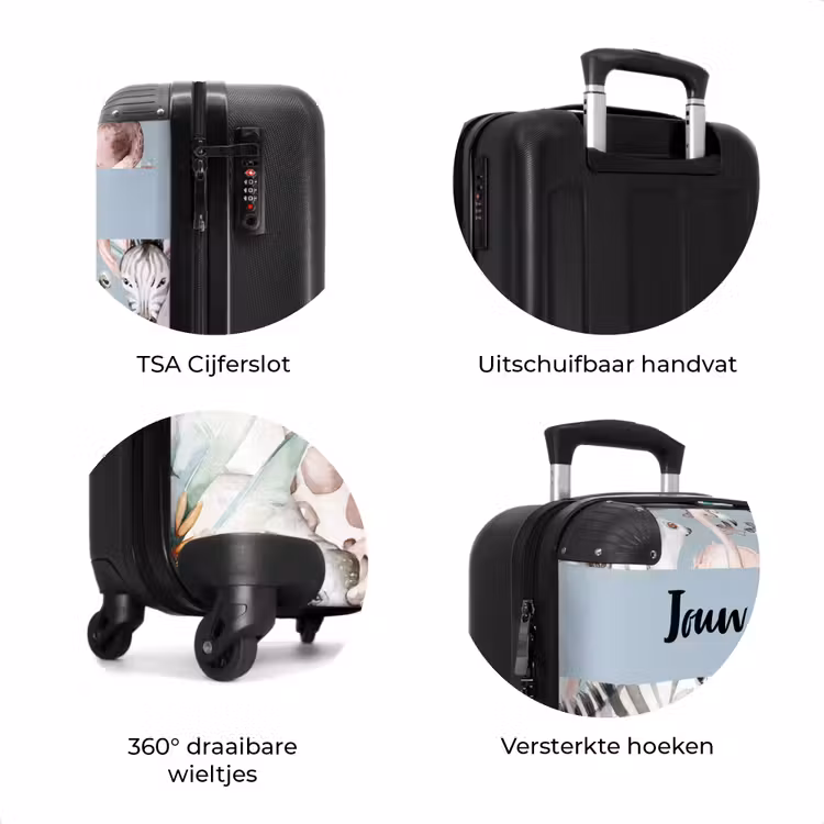 Koffer met naam - Jungle in Lichte Kleuren — 7