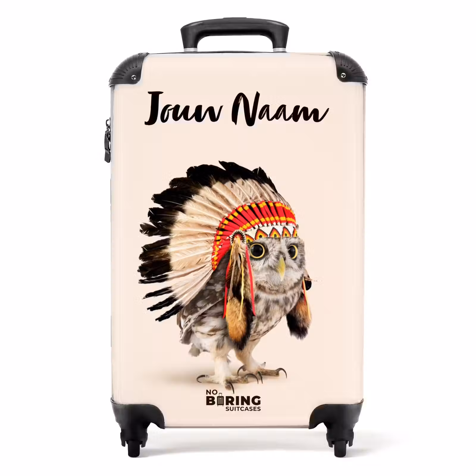 Koffer met naam - Uil als Indiaan — 1