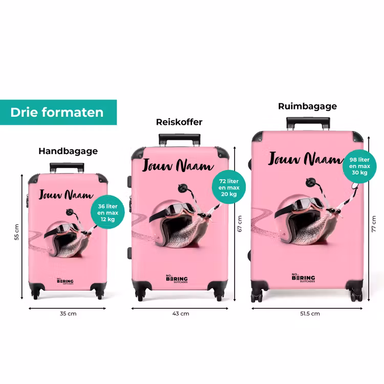 Koffer met naam - Escar-Go - Roze — 8