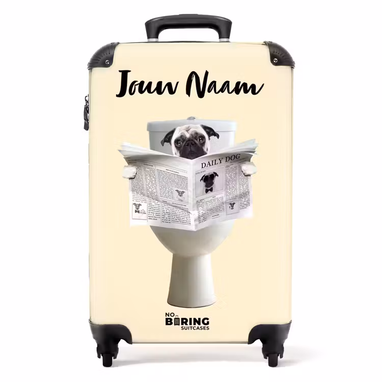 Koffer met naam - Hondje Leest de Krant — 1