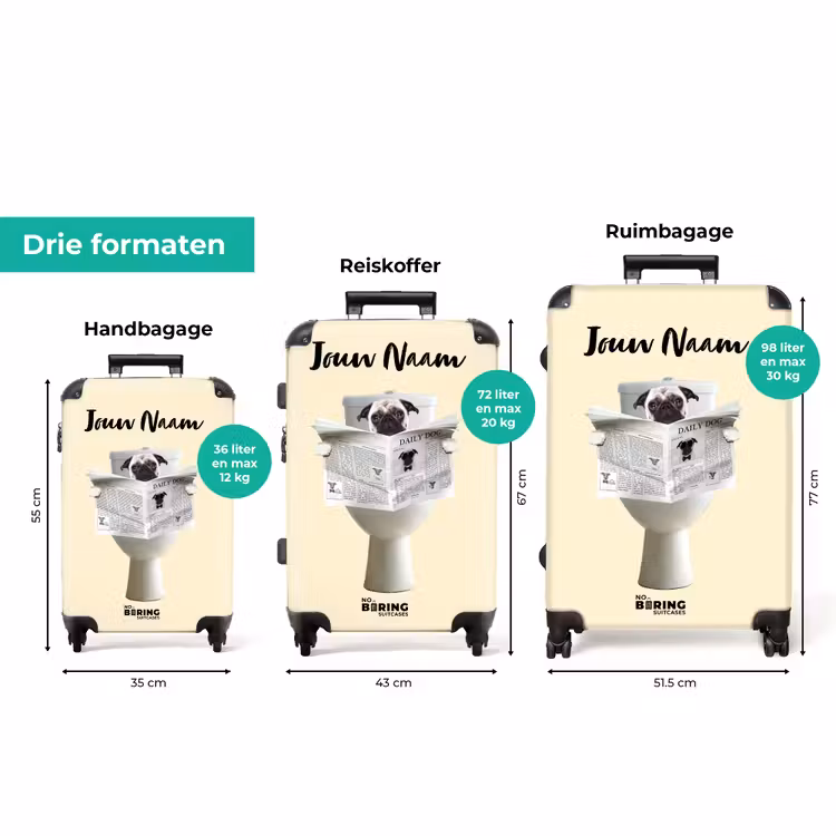 Koffer met naam - Hondje Leest de Krant — 8