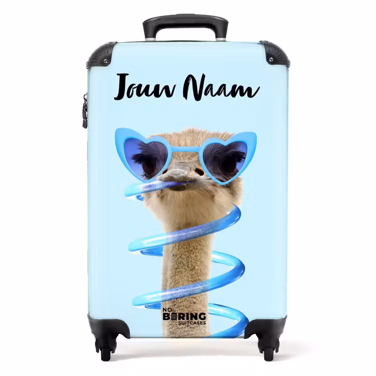 Koffer met naam - Sierk Struisvogel Blauw — 1