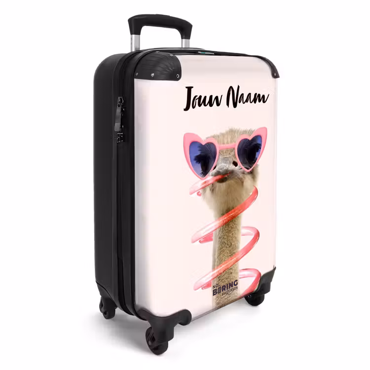 Koffer met naam - Sierk Struisvogel Roze — 2