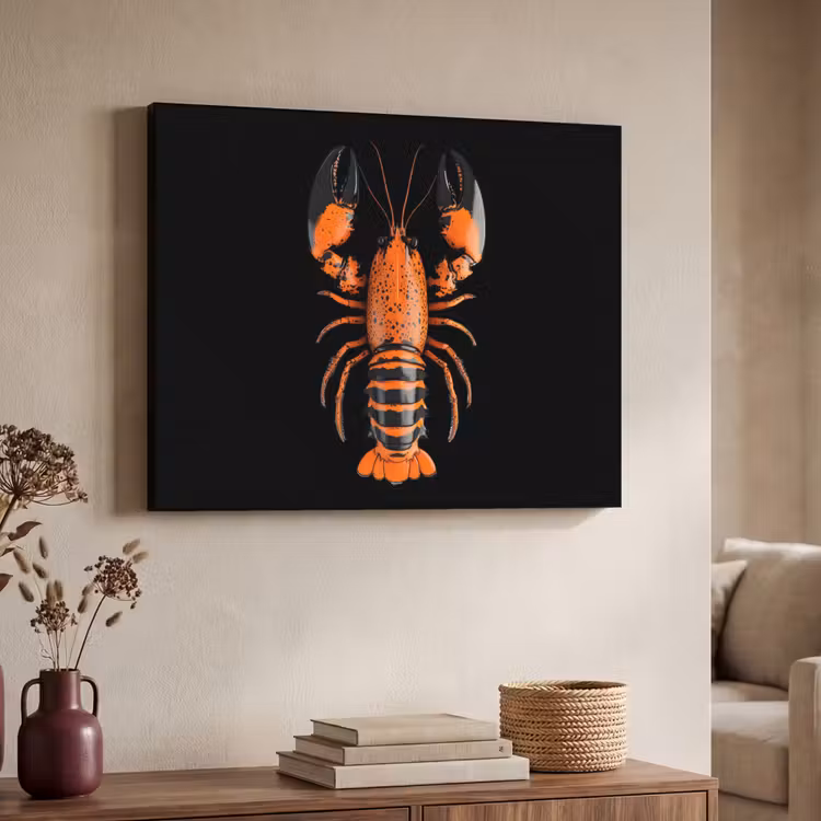 Art Frame - Kreeft - Oranje - Zwart - Modern — 4