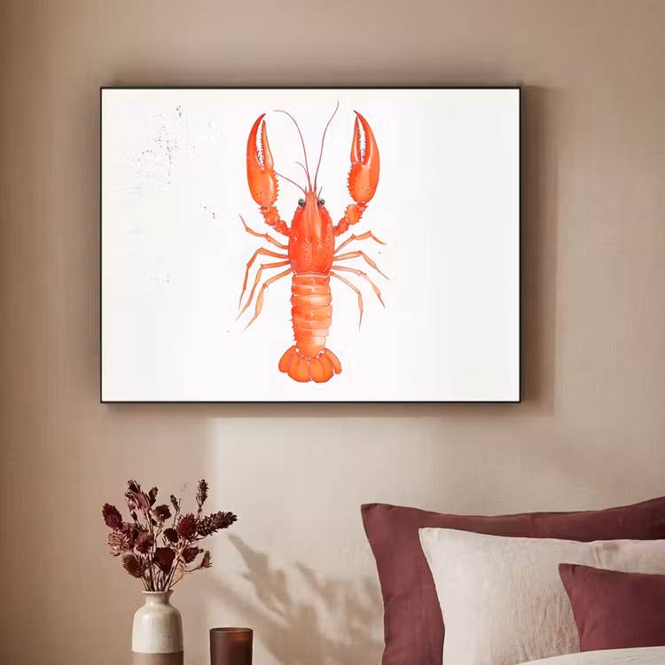 Art Frame - Kreeft - Waterverf - Aquarel - Oranje — 2