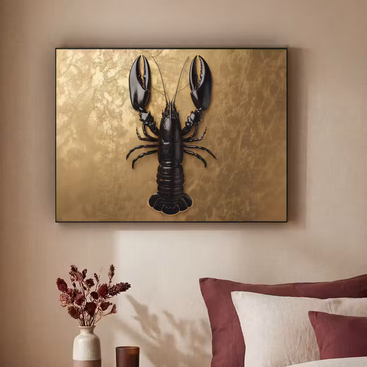 Art Frame - Kreeft - Zwart - Goud - Luxe — 2