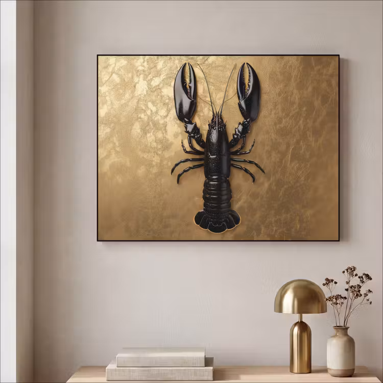Art Frame - Kreeft - Zwart - Goud - Luxe — 3