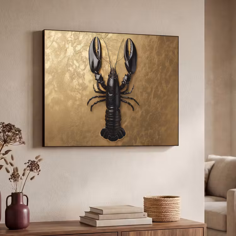Art Frame - Kreeft - Zwart - Goud - Luxe — 4
