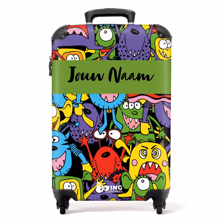 Koffer met naam - Monsters met Felle Kleuren — 1