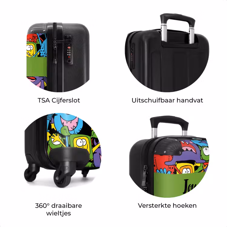 Koffer met naam - Monsters met Felle Kleuren — 7
