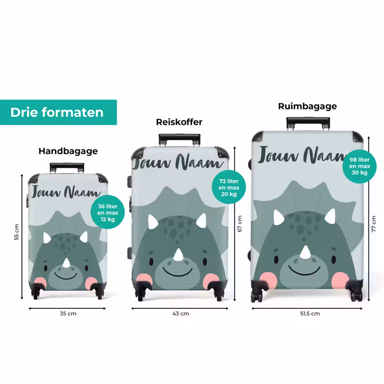 Koffer met naam - Tigo triceratops — 8
