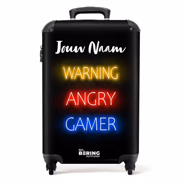Koffer met naam - Warning Angry Gamer — 1