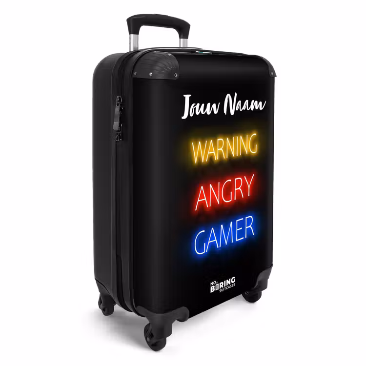 Koffer met naam - Warning Angry Gamer — 2