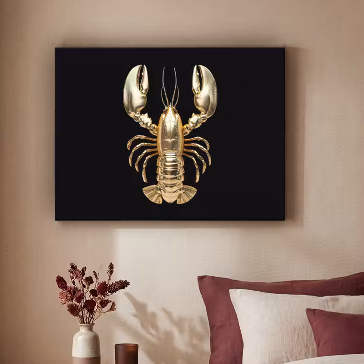 Art Frame - Kreeft - Goud - Textuur - Zwart — 2