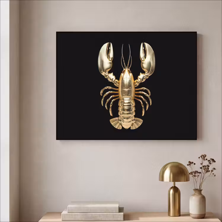 Art Frame - Kreeft - Goud - Textuur - Zwart — 3